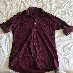 Marc Anthony Maroon Button Down Long Sleeve